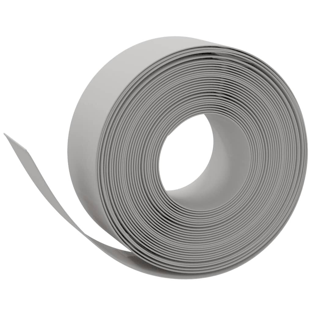 vidaXL Garden Edgings 5 pcs Grey 10 m 20 cm Polyethylene