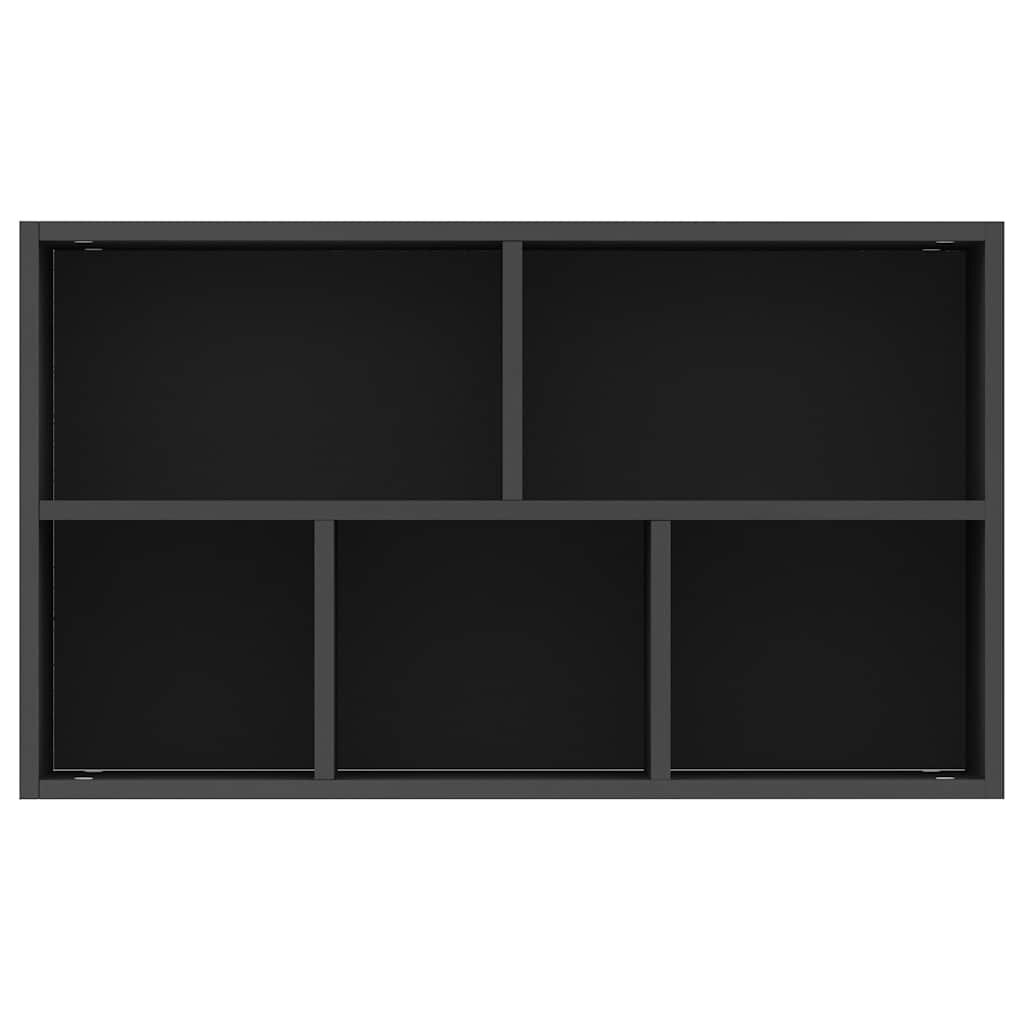 vidaXL Book Cabinet/Sideboard Black 50x25x80 cm Engineered Wood