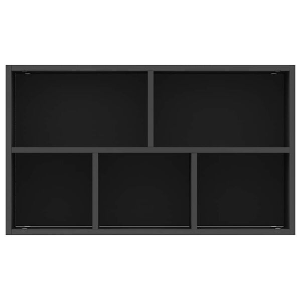 vidaXL Book Cabinet/Sideboard Black 50x25x80 cm Engineered Wood