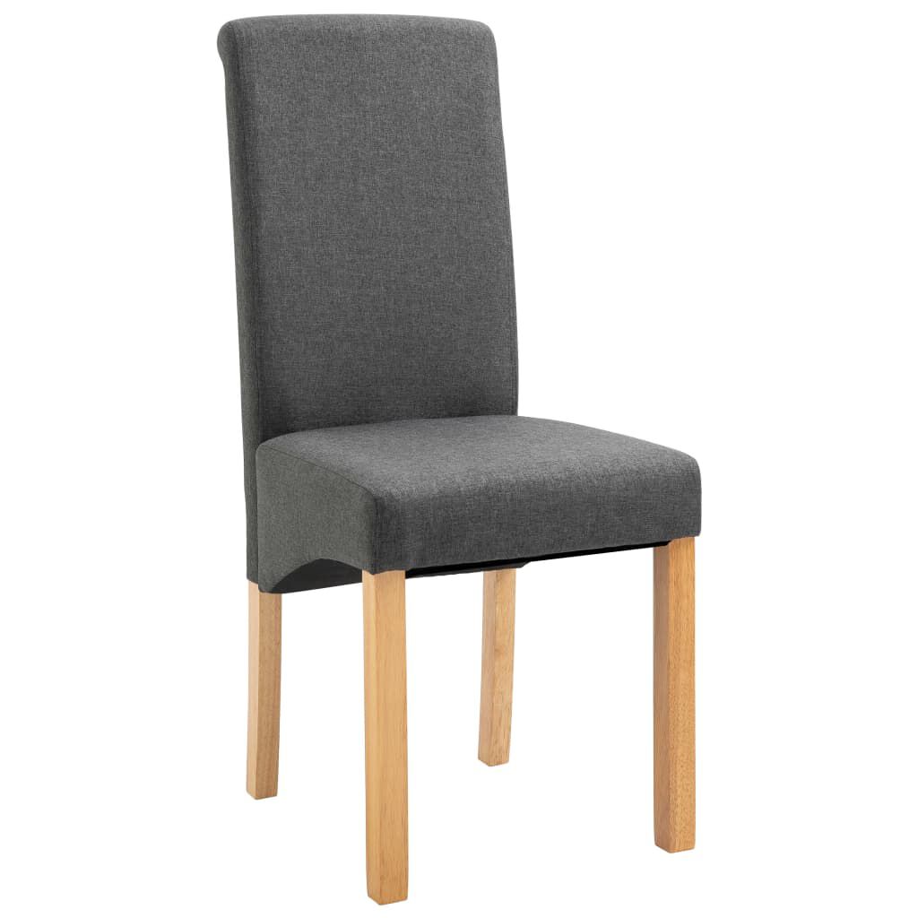 vidaXL Dining Chairs 6 pcs Grey Fabric
