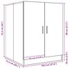 vidaXL Washing Machine Cabinet Grey 71x71.5x91.5 cm