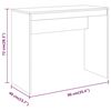vidaXL Desk Smoked Oak 90x40x72 cm Engineered Wood