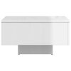 vidaXL Coffee Table High Gloss White 60x60x31.5 cm Engineered Wood