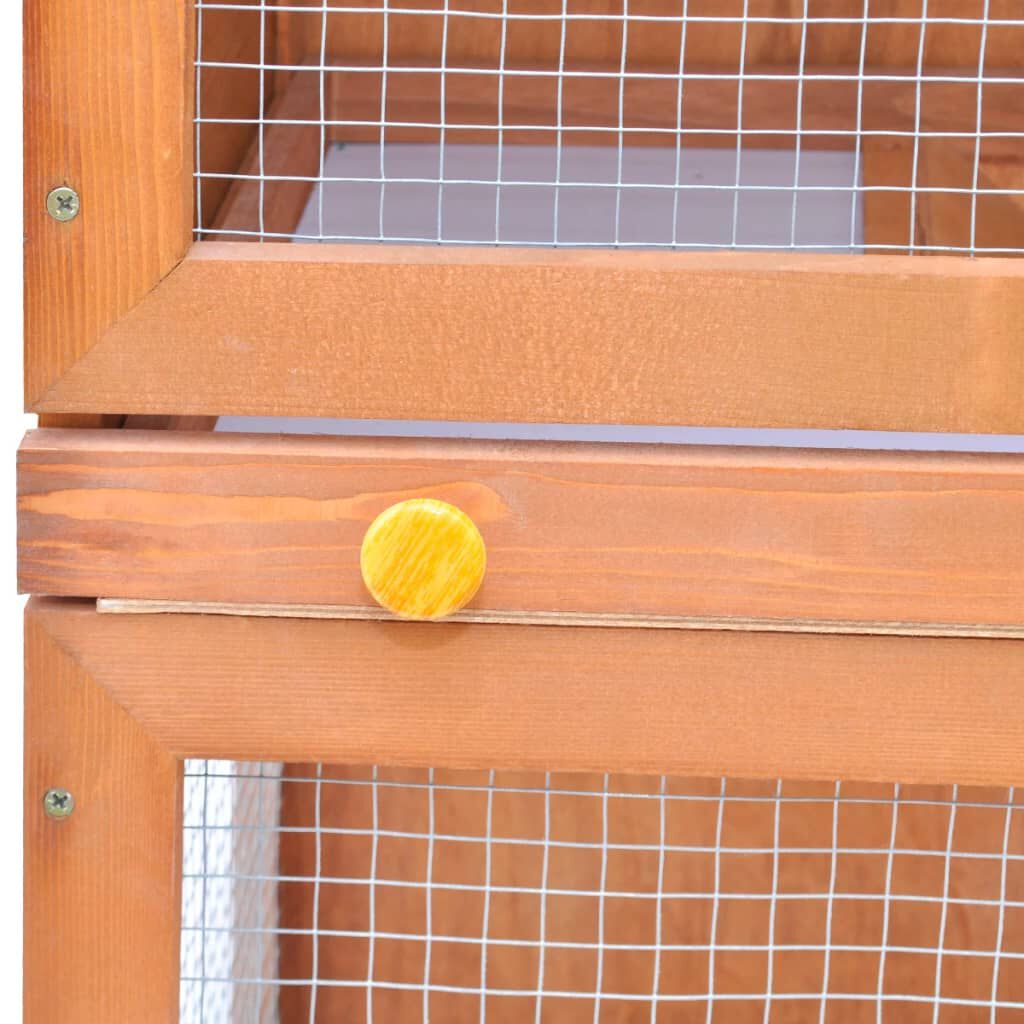 vidaXL Outdoor Rabbit Hutch Small Animal House Pet Cage 1 Door Wood