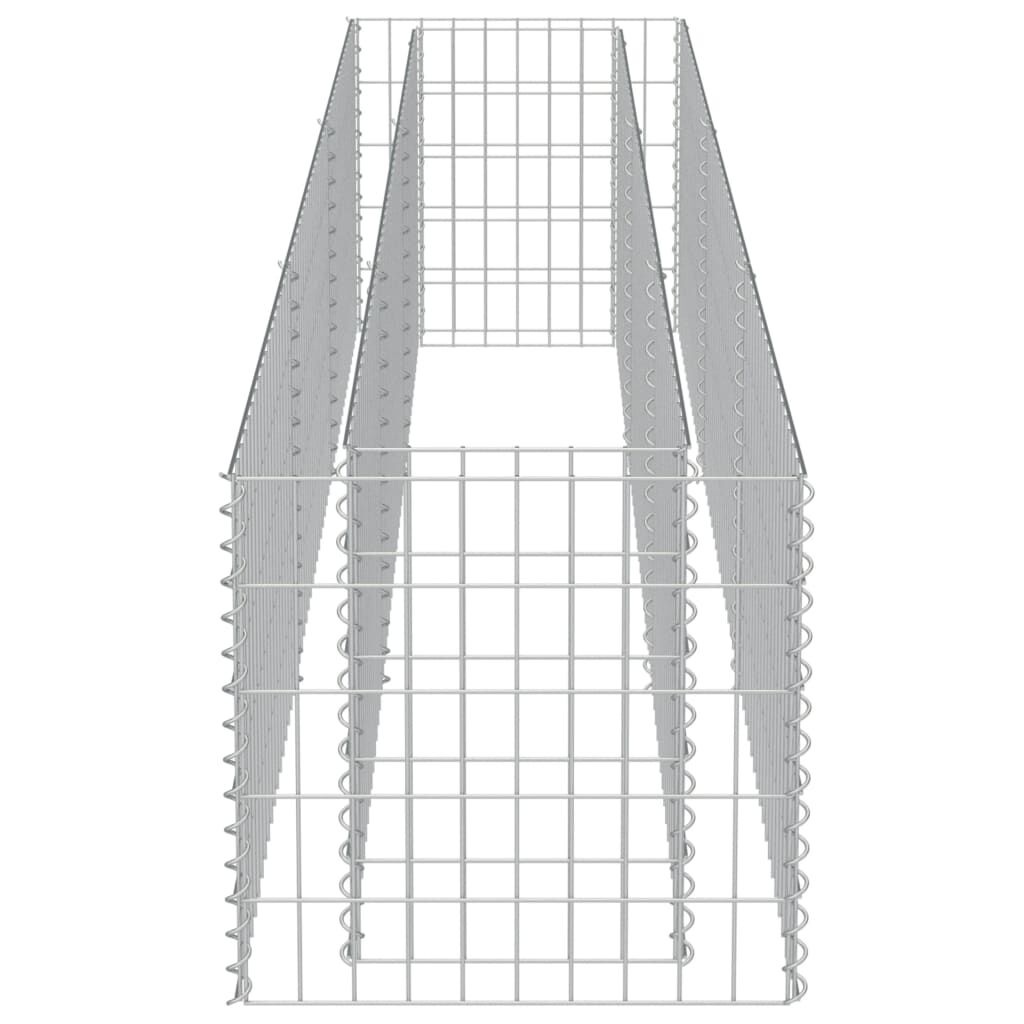 vidaXL Gabion Raised Bed Galvanised Steel 270x50x50 cm