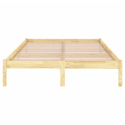 vidaXL Bed Frame without Mattress Solid Wood 200x200 cm, natural vidaXL Bed Frame without Mattress Solid Wood 200x200 cm
