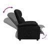 vidaXL Recliner Chair Black Faux Leather