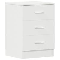 vidaXL Bedside Cabinet White 38x35x56 cm Engineered Wood, white vidaXL Bedside Cabinet White 38x35x56 cm Engineered Wood