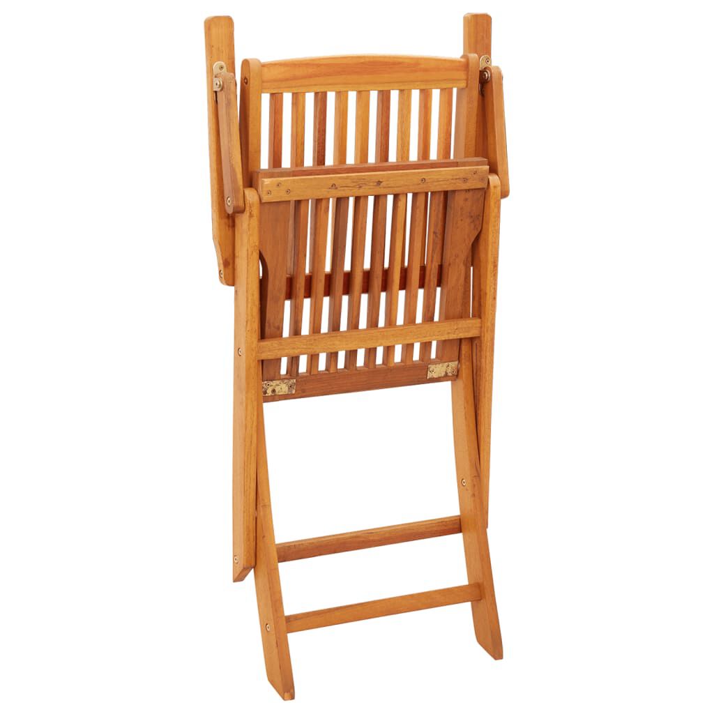 vidaXL Folding Garden Chairs 2 pcs Solid Eucalyptus Wood