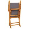 vidaXL Folding Garden Chairs 4 pcs Anthracite Fabric and Solid Wood
