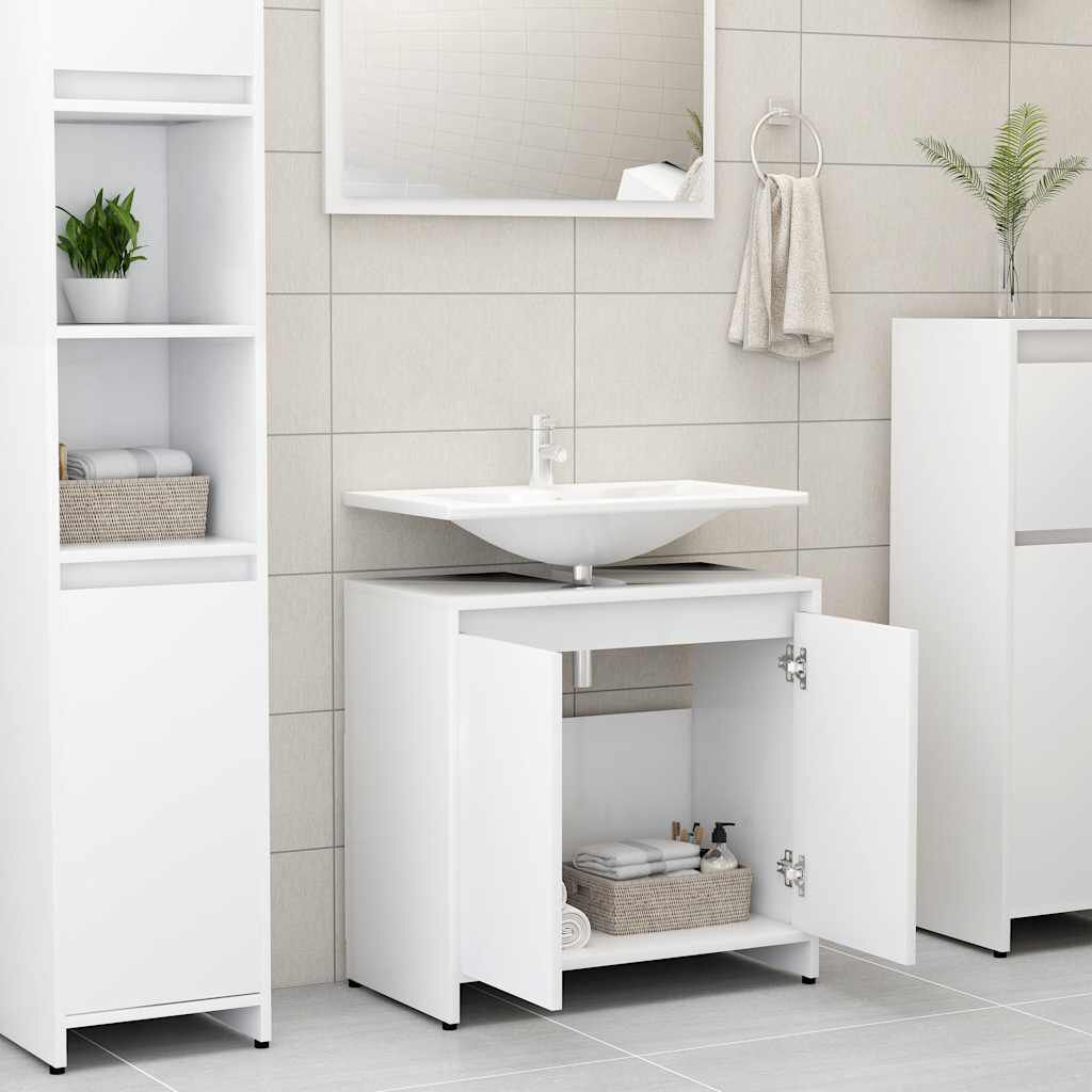 vidaXL Bathroom Cabinet White 60x33x61 cm Engineered Wood