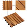 vidaXL Decking Tiles Vertical Pattern 30 x 30 cm Acacia Set of 20