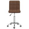 vidaXL Swivel Dining Chair Brown Fabric