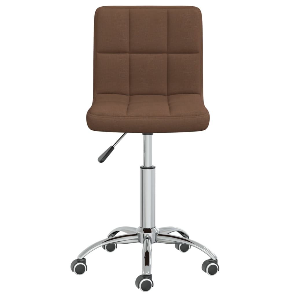 vidaXL Swivel Dining Chair Brown Fabric
