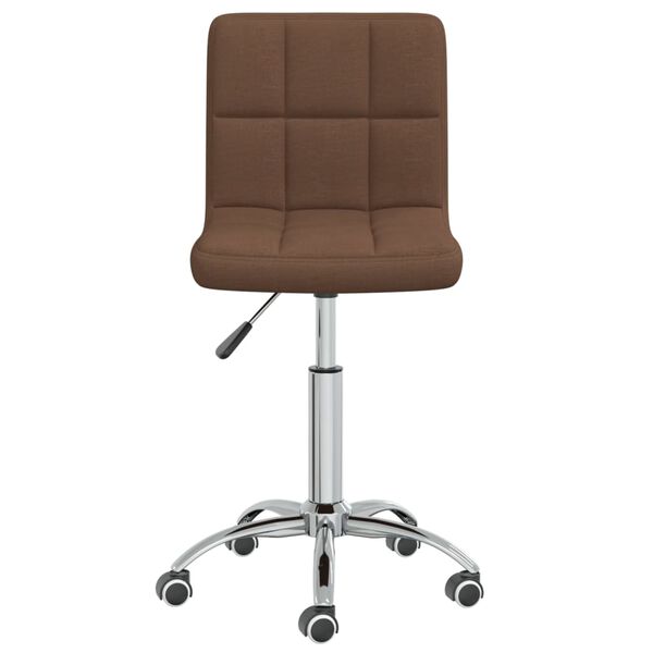 vidaXL Swivel Dining Chair Brown Fabric