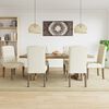 vidaXL Dining Chairs 6 pcs Beige Linen-Look Fabric