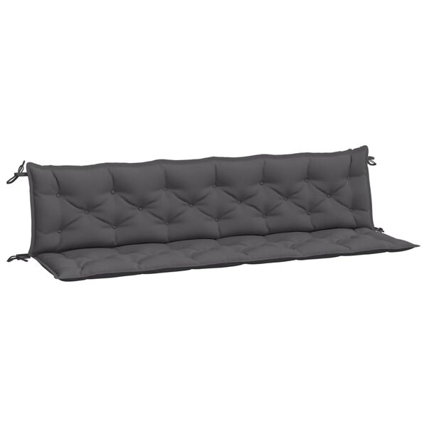 vidaXL Garden Bench Cushions 2pcs Anthracite 200x50x7cm Oxford Fabric