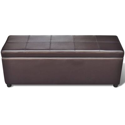vidaXL Long Storage Bench Wood Brown, brown vidaXL Long Storage Bench Wood Brown