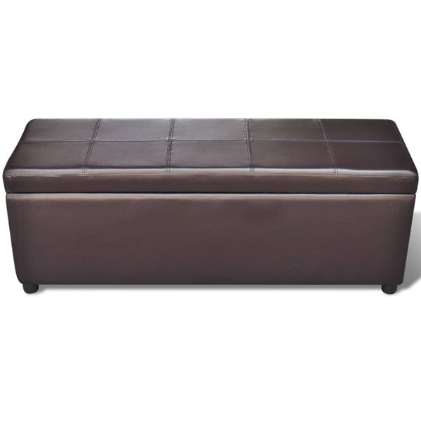 vidaXL Long Storage Bench Wood Brown