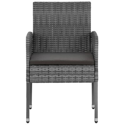 vidaXL 7 Piece Outdoor Dining Set Poly Rattan Grey, grey vidaXL 7 Piece Outdoor Dining Set Poly Rattan Grey