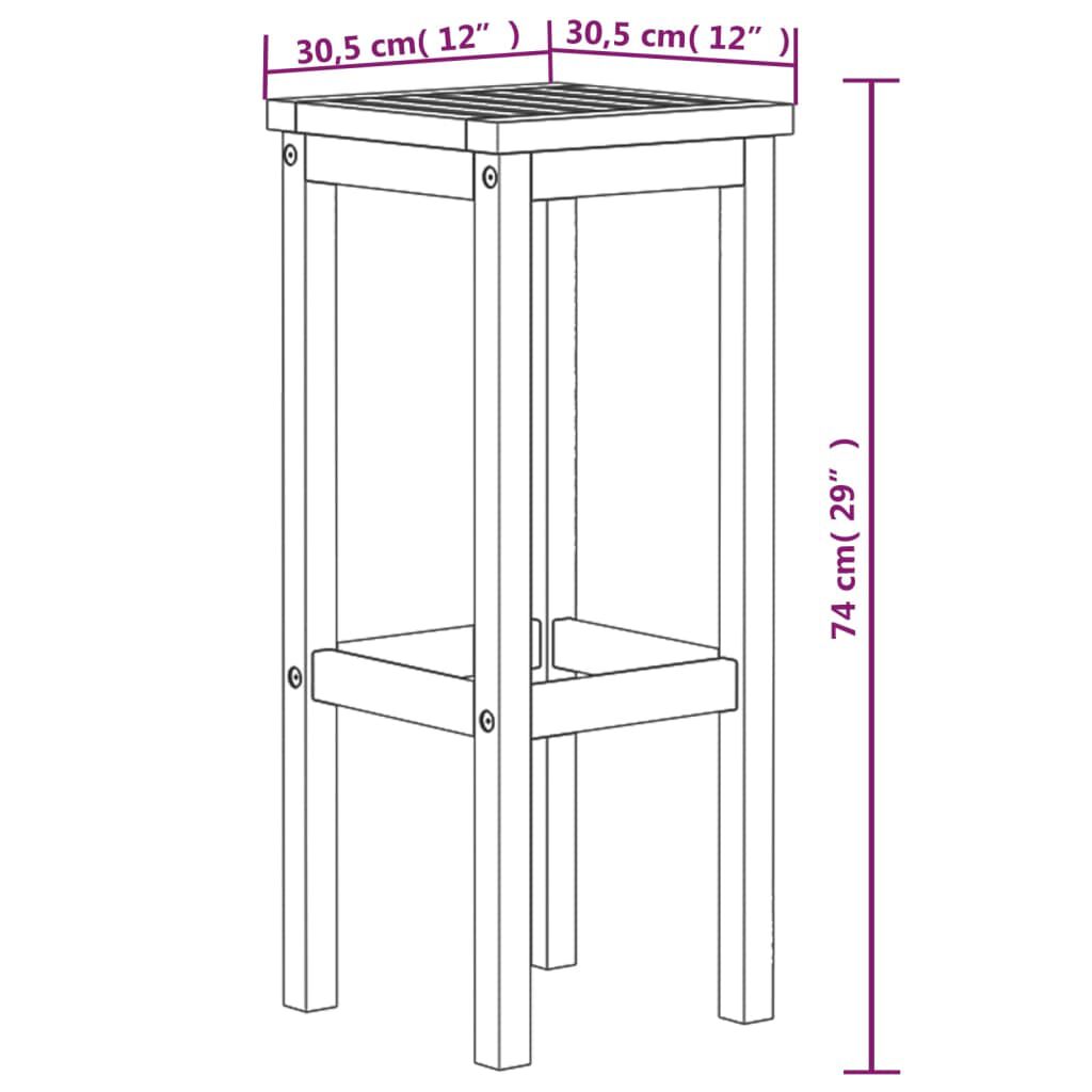 vidaXL Bar Stools 4 pcs Solid Wood Acacia