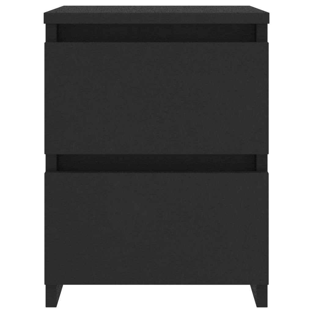 vidaXL Bedside Cabinet Black 30x30x40 cm Engineered Wood