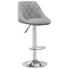 vidaXL Bar Stool 2 pcs Light Grey Velvet