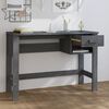 vidaXL Desk HAMAR Dark Grey 110x40x75 cm Solid Wood Pine