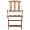 vidaXL Folding Outdoor Chairs 8 pcs Solid Acacia Wood