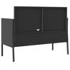 vidaXL Garden Bench with Cushions Black Poly Rattan