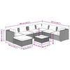 vidaXL 8 Piece Garden Lounge Set with Cushions Poly Rattan Black