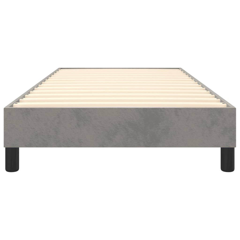 vidaXL Bed Frame without Mattress Light Grey 90x200 cm Velvet
