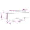 vidaXL Coffee Table Concrete Grey 100x49.5x31 cm Engineered Wood