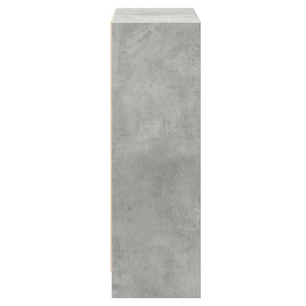 vidaXL Bookshelf Concrete Grey 60x24x76 cm Engineered Wood