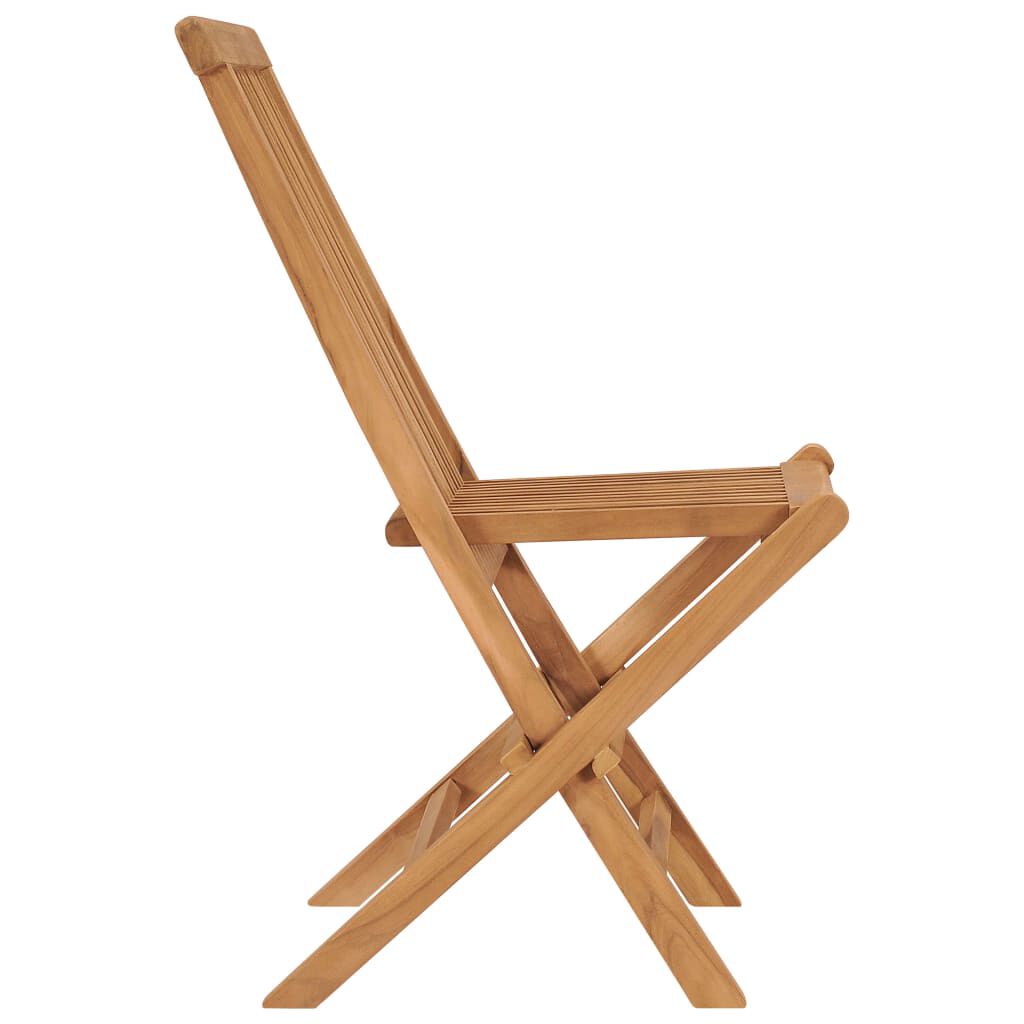 vidaXL Folding Garden Chairs 8 pcs Solid Teak Wood