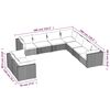 vidaXL 9 Piece Garden Lounge Set with Cushions Grey Poly Rattan