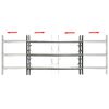 Adjustable Security Grille for Windows with 3 Crossbars 500-650 mm
