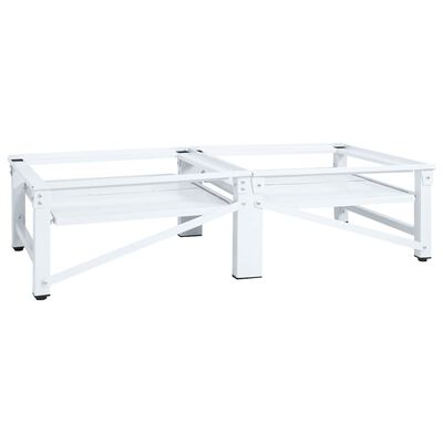 vidaXL Washing and Drying Machine Pedestal with Pull-out Shelves White,  vidaXL Washing and Drying Machine Pedestal with Pull-out Shelves White