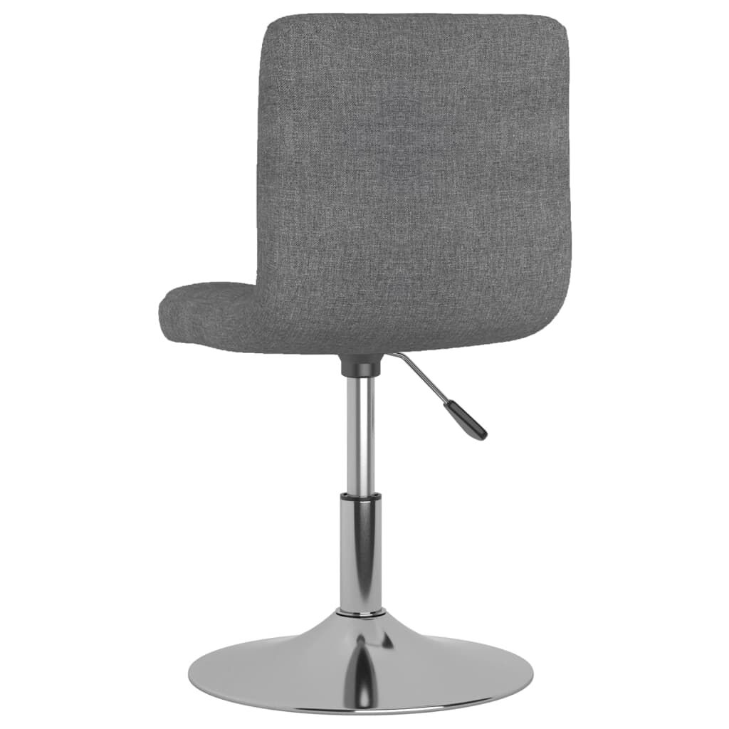 vidaXL Swivel Dining Chairs 2 pcs Light Grey Fabric
