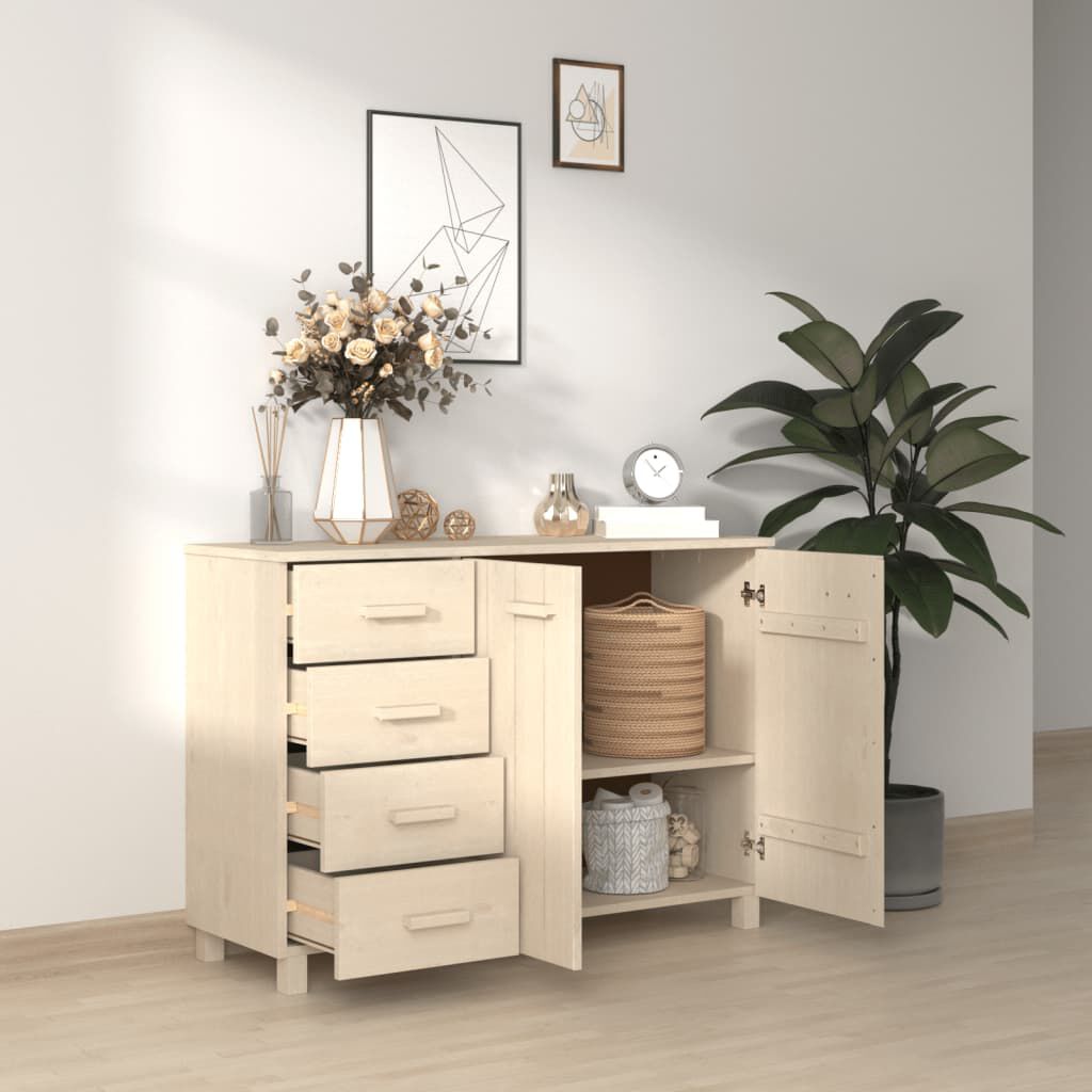 vidaXL Sideboard HAMAR Honey Brown 113x40x80 cm Solid Wood Pine