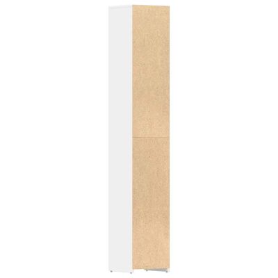vidaXL Bathroom Cabinet White 30x30x183.5 cm Engineered Wood, white vidaXL Bathroom Cabinet White 30x30x183.5 cm Engineered Wood