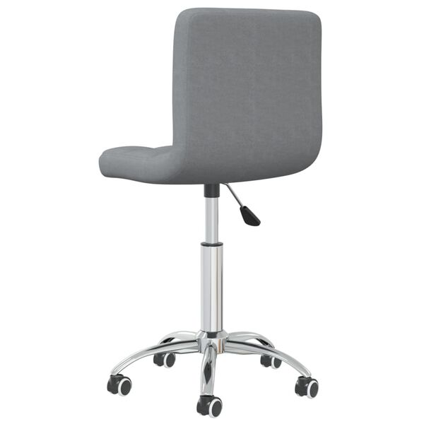 vidaXL Swivel Office Chair Light Grey Fabric