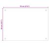 vidaXL Kitchen Backsplash White 70 x 50 cm Tempered Glass