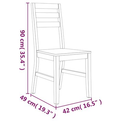 vidaXL Dining Chairs 4 pcs Solid Acacia Wood,  vidaXL Dining Chairs 4 pcs Solid Acacia Wood