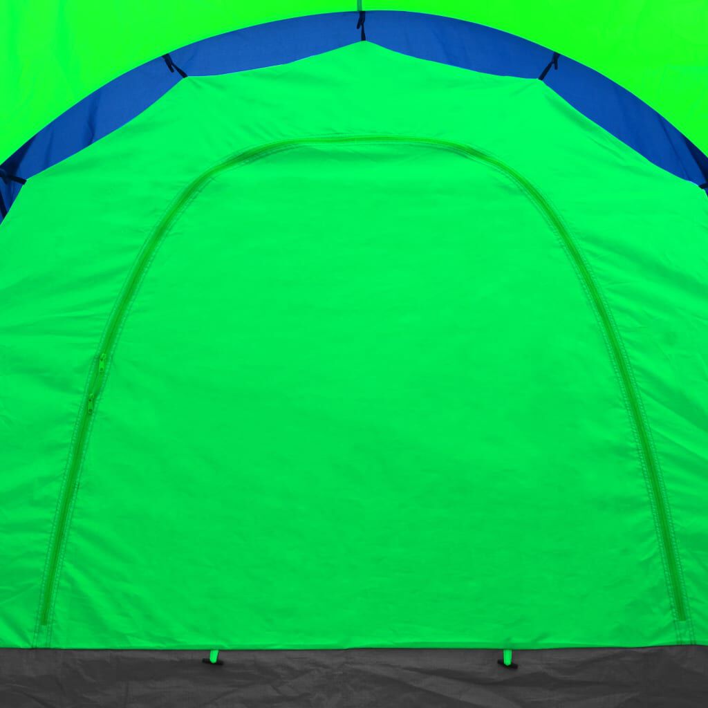 vidaXL Camping Tent Polyester 9 Persons Blue-green