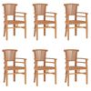 vidaXL 7 Piece Garden Dining Set Solid Wood Teak