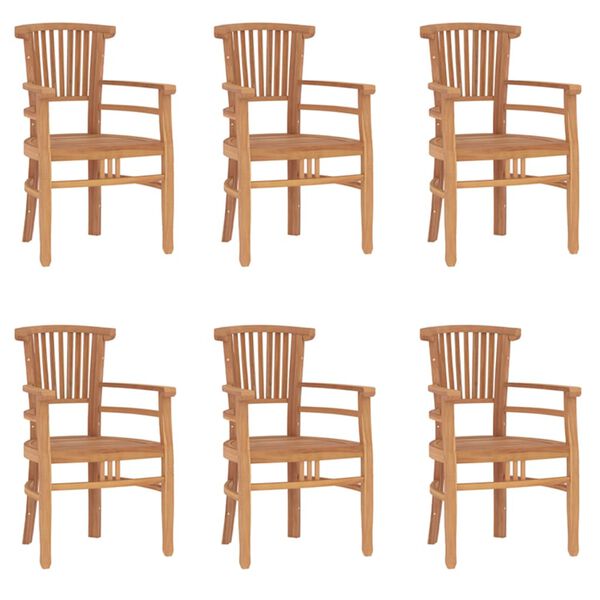 vidaXL 7 Piece Garden Dining Set Solid Wood Teak