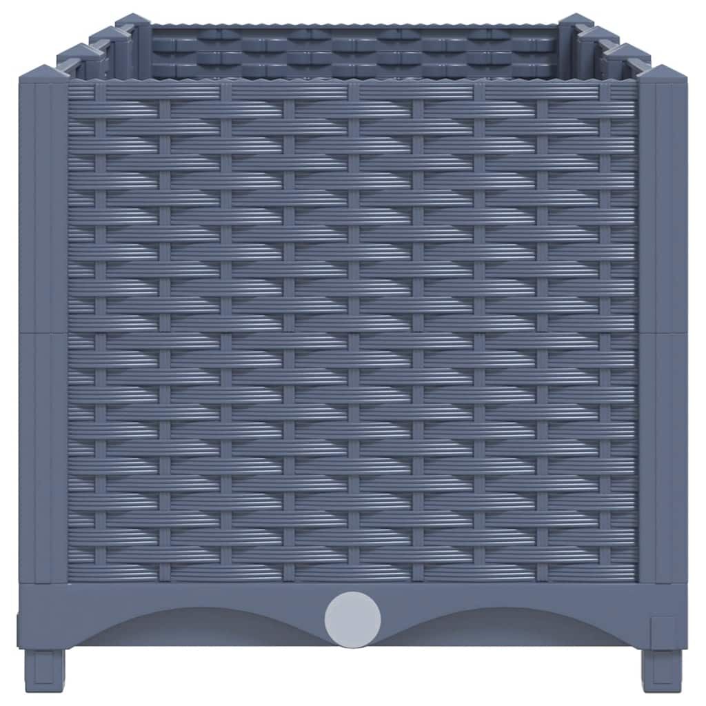 vidaXL Raised Bed 120x40x38 cm Polypropylene, blue grey vidaXL Raised Bed 120x40x38 cm Polypropylene