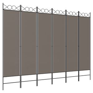 vidaXL 6-Panel Room Divider Anthracite 240x200 cm Fabric