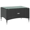 vidaXL 8 Piece Garden Lounge Set with Cushions Poly Rattan Black